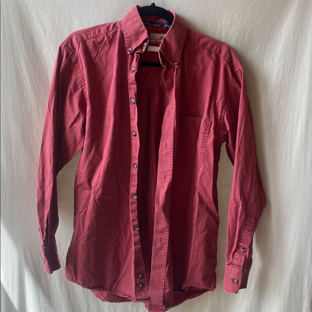 Vintage Wrangler Cowboy Cut Red Button Down Shirt